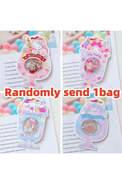 JOY TOP أرسل عشوائياً قطعة واحدة من ملصقات ألعاب سانريو الأصلية، هيلو كيتي، م...