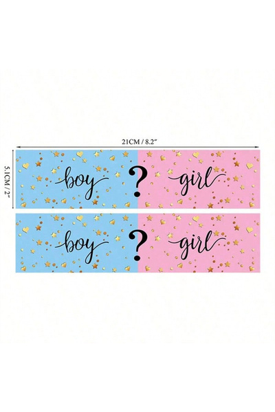 Choice 1 pack 10pcs 10pcs Gender Reveal Party Water Bottle Sticker，Birthday S...