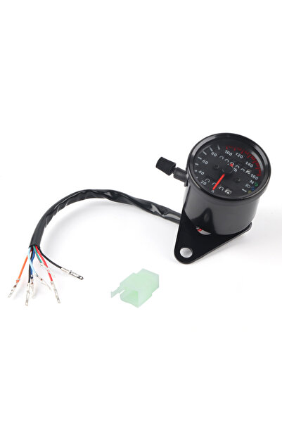 Choice black 1pc Universal Motorcycle Odometer Speedometer Gauge Signal Dual ...