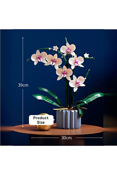 Choice مجموعة مكعبات بناء لتزيين النباتات على شكل باقة زهور الأوركيد، 600 قطع...