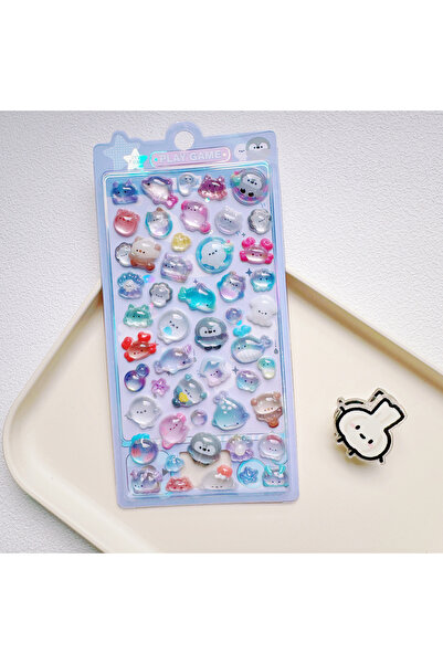 Choice ملصقات ثلاثية الأبعاد بارزة على شكل أشباح وأرانب حلوى يابانية مبتكرة م...