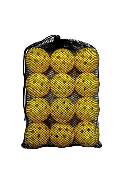 Choice Yellow 12pcs Pickleball 74MM 40 Holes Outdoor Durable Pickleballs 26g ...