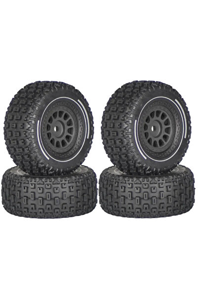 Choice مجموعة إطارات وعجلات سوداء مكونة من 4 قطع مقاس 65 مم للسيارات التي تعم...