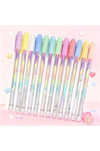 Choice 12 قلمًا ملونًا بألوان الباستيل، وأقلام جل فلورسنت متدرجة الألوان الما...