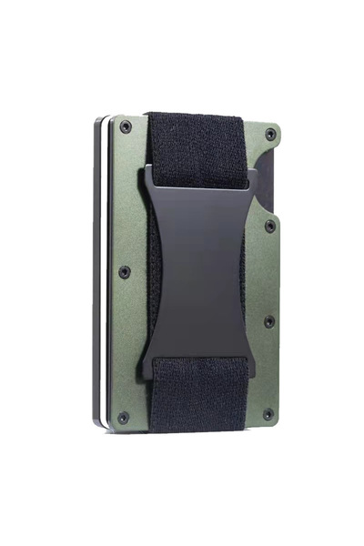 Choice حامل بطاقات زيارة معدني أخضر، محفظة RFID رفيعة وصغيرة، حامل بطاقات بنك...