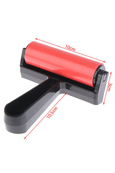 Choice أسطوانة طباعة حمراء 10 سم، أداة ضغط ناعمة، أدوات حبر وختم لمشاريع الحر...