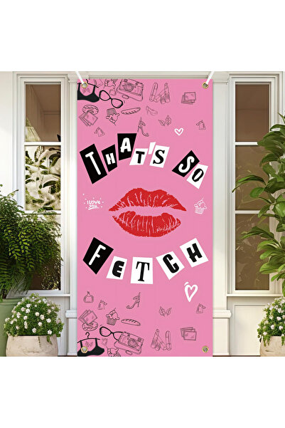 Choice fetch That’s So Fetch Happy Birthday Banner Background Hot Rose Pink L...