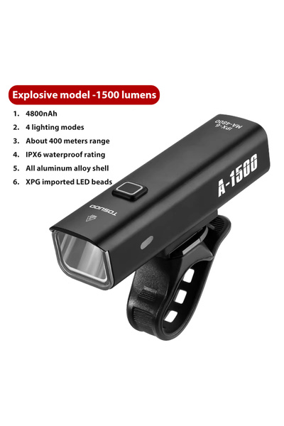 Choice formal attire-1500 TOSUOD Bicycle Light 1000/1200/1500 Lumen Bike Head...