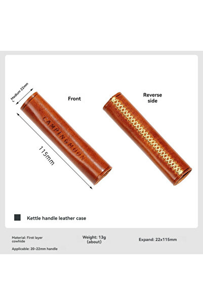 Choice غطاء مقبض غلاية التخييم PT-67 من كامبينغ مون، مصنوع من الجلد، مريح، مق...