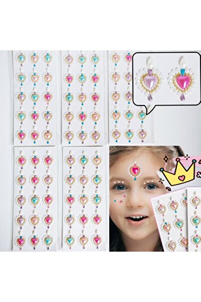 Choice ٥ صور، ٥ ملصقات، قلوب للأطفال والفتيات، لآلئ جميلة، ملصقات ملونة على ش...