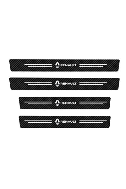 Renault For Renault-4pcs Car Door Sill Rear Bumper Protection Stickers Thresh...
