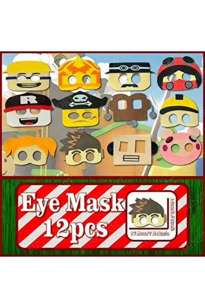 Choice Eye Mask 12pcs Roblox Anime Themed Game Eye Mask Blackout Cartoon Deco...