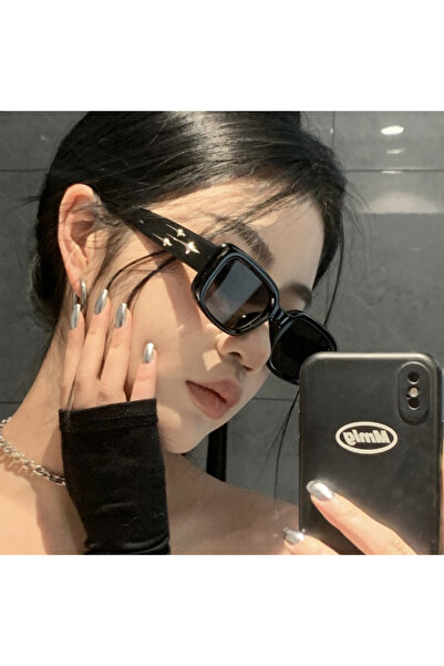 Choice black black Hiking Y2K Style Small Square Anti Light Glasses Women kit...