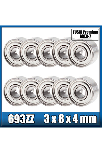 Choice محمل 693ZZ، 3*8*4 مم (10 قطع)، محرك مصغر ABEC-7، محمل كروي 693 ZZ، 619...