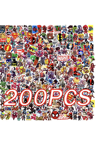 Choice 200 قطعة من ملصقات ديزني سوبر هيرو الكرتونية اللطيفة باللون الأخضر الع...