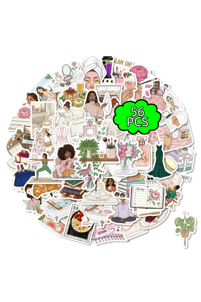 Choice ٥٦ قطعة من ملصقات أنيقة للنساء، مقاومة للماء، يمكنكِ تركيبها بنفسكِ، م...