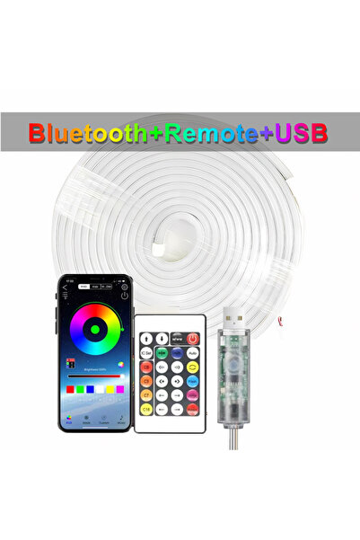 Choice 5M RGB NEON LIGHT RGB Esports Room Neon Strip Light USB Waterproof Fle...