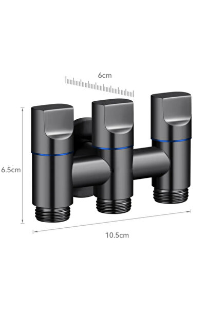 Choice1 Dark gray 3 Ways Angle Valve Advanced Technology For Stable Water Flo...