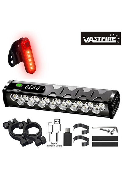 Choice مصباح أمامي وخلفي للدراجة من Vastfire مزود بـ 17 مصباح LED، مصباح دراج...