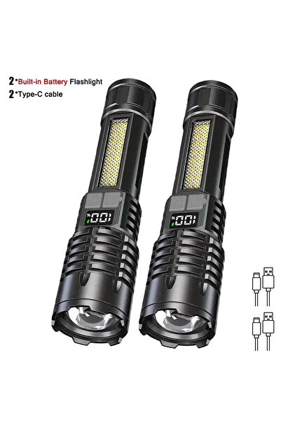 Choice مصباح يدوي أسود من قطعتين من BALDR عالي الطاقة بتقنية LED، مصباح يدوي ...