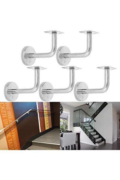 choice2 دعامات تثبيت جدارية من الفولاذ المقاوم للصدأ، مقاس 60 مم × 80 مم، لدع...