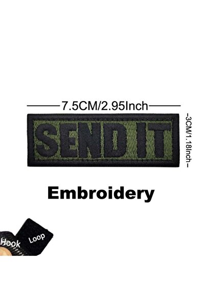 Choice HK101-02-G B ملصقات ملابس شعار معنوي أرسلها، رقع مطرزة بخطاف وحلقة، تك...