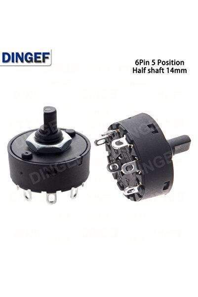 Choice4 مفتاح دوار ذو 6 دبابيس و5 أوضاع، 6 أمبير، 2/3/5/6/7/8 أوضاع، مفتاح طا...