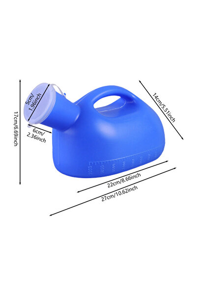 Choice وعاء واحد فقط سعة 2 لتر، مبولة محمولة للرجال، مانعة للانسكاب، قابلة لإ...