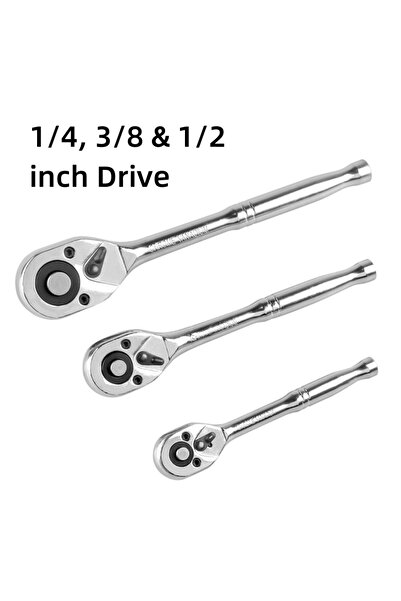 Choice3 3-Piece-Drive Ratchet Set 1/4" 3/8" 1/2" Drive Ratchet Sket Wrench Ki...