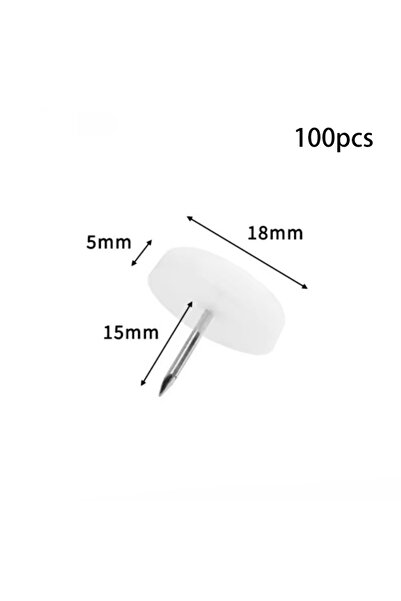 Choice 18mm-100pcs 50/100 White Nylon Wooden Chair Table Furniture Leg Bottom...