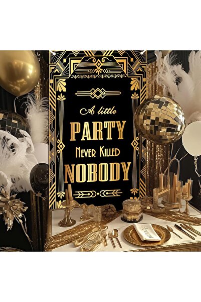 Choice black Roaring 20s Party Decorations Roaring 20s Door Cover Banner 1920...