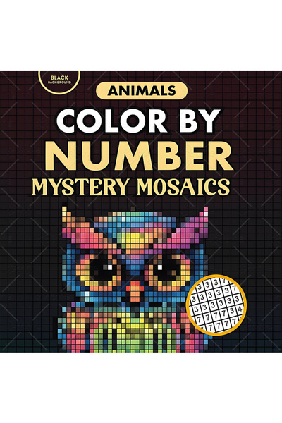 Choice كتاب تلوين حيوانات "فسيفساء الغموض الأبيض" للكبار والمراهقين، كتاب تعل...