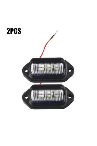 Choice1 2pcs black 2PCS 6 LED Car License Number Plate Light For SUV Truck Tr...
