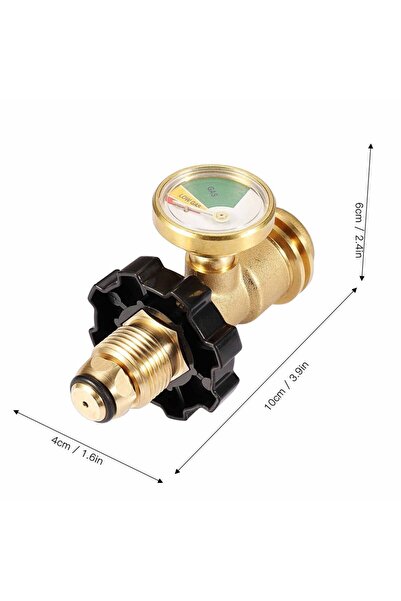 Choice black Propane Tank Gauge Adapter Level Indicator Universal Brass Fitti...