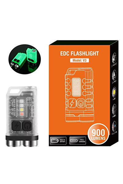 Choice مصباح يدوي BORUiT V3 فلورسنت V3 UV LED EDC EDC سلسلة مفاتيح قابل لإعاد...