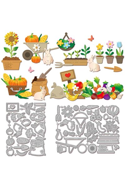 Choice AECH08-05246 Farmers Market Cutting Dies for DIY Scrapbooking Metal Ve...