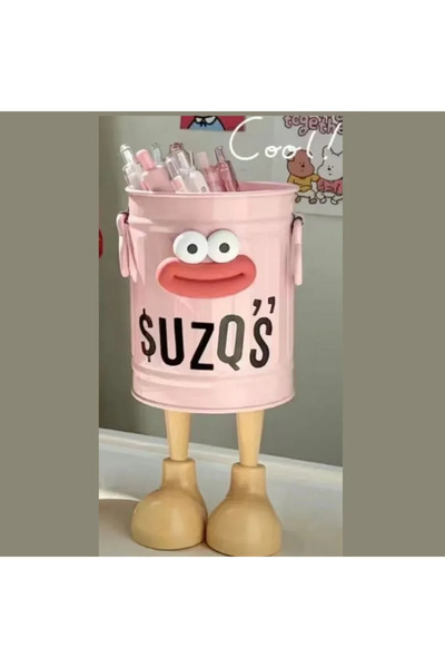 Choice حامل أقلام/أقلام رصاص وردي اللون بتصميم كرتوني، منظم تخزين بسيط للمكتب...