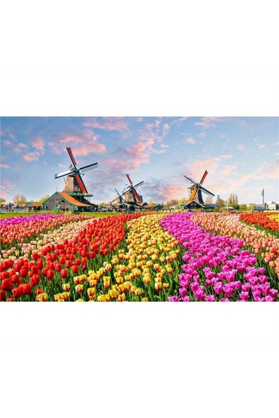 Choice أحجية تركيب الصور (بازل) مكونة من 500 قطعة، تصور طواحين هواء هولندية، ...