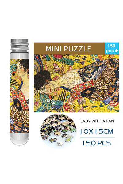 Choice لعبة تركيب صور مصغرة مكونة من 150 قطعة: سيدة مع مروحة - أعمال غوستاف ك...