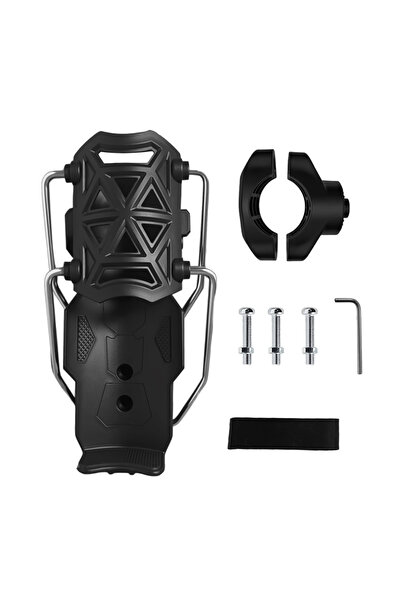 Choice حامل زجاجة ماء أسود قابل للتعديل بزاوية 360 درجة، مناسب للدراجات النار...