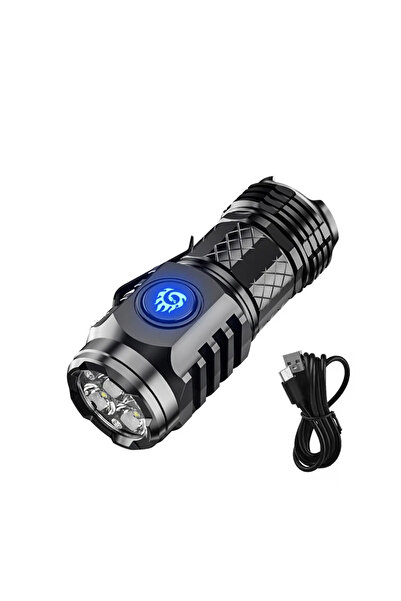 Choice مصباح يدوي صغير C مزود بـ 9 مصابيح LED، ضوء قوي، مدى طويل، قابل لإعادة...