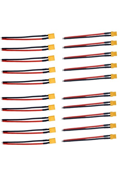 Choice مجموعة من 10 أزواج من موصلات XT30 ذكر وأنثى مع سلك سيليكون 16AWG للطائ...