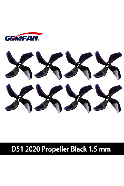 Choice4 4 أزواج من المراوح السوداء Gemfan D51 مقاس 51 ملم لعام 2020، مراوح رب...