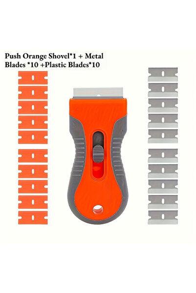 Choice مجموعة أدوات تنظيف برتقالية مكونة من 21 قطعة - شفرات متينة ومريحة من ا...