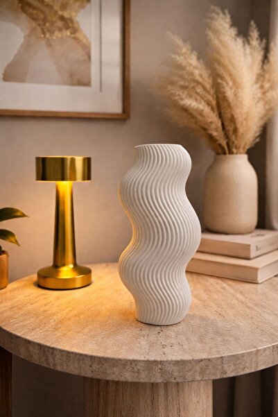 FEİN TASARIM Modern Dalga Tasarım Dekoratif Vazo