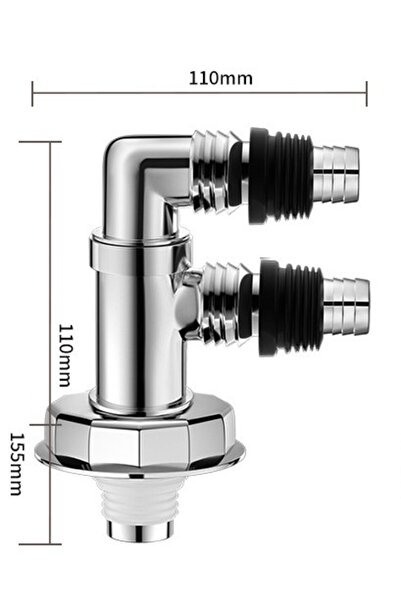 choice2 F type rotary tee Washing Machine Floor Drain Connector, Dishwasher, ...
