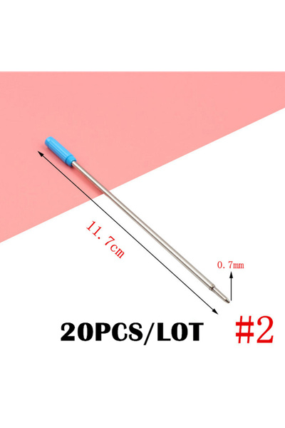 Choice Blue 20PCS 11.7cm 20Pcs/Set Pen Refill Different Metal Ballpoint Pen R...
