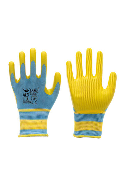 Choice قفازات تأمين العمالة الصفراء، قفازات مقاومة للتآكل من اللاتكس، مناسبة ...