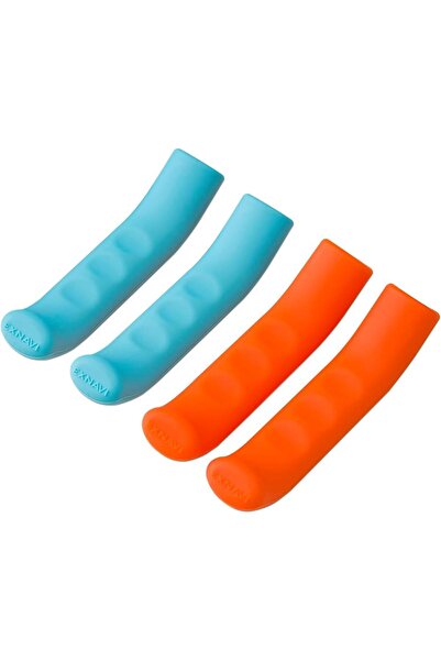 Choice Blue orange-2 Pairs 2 Pairs Silicone Brake Lever Covers for Bikes - An...