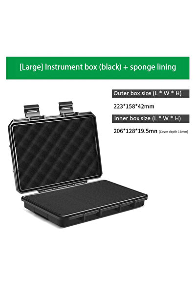 Choice3 صندوق أدوات محمول أسود كبير الحجم، مقاوم للماء ومحكم الإغلاق، صندوق ت...